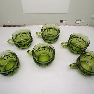 Indiana Glass "King's Crown Thumbprint" x 6 cups